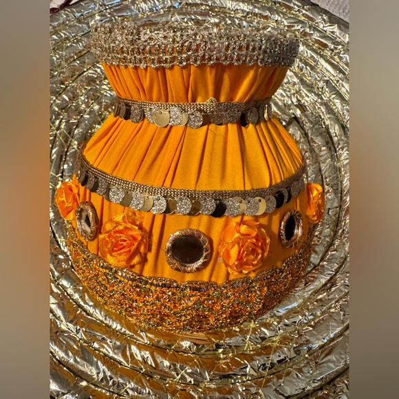 MATKA PAKISTANI INDIAN HANDMADE WEDDING MEHNDI MAYOON HALDI DHOLKI - Picture 5 of 6